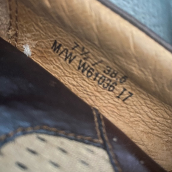 Born Leather brown loafer driving shoes size 7.5 detailed stitching rubber sole - Picture 10 of 10